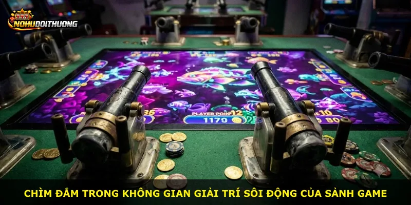 Chìm đắm trong không gian giải trí sôi động của sảnh game