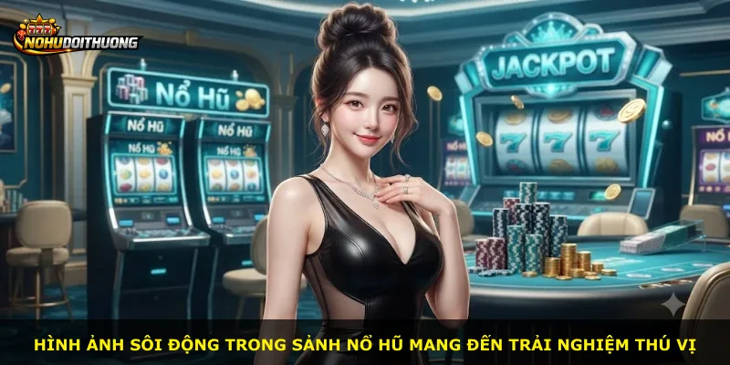 Hình ảnh sôi động trong sảnh Nổ Hũ mang đến trải nghiệm thú vị
